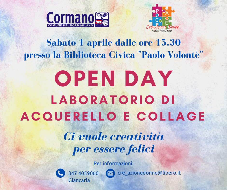 Open Day del “Laboratorio di acquerello e collage”