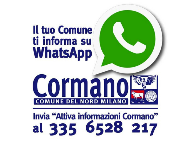 WhatsApp comunale: 4000 utenti iscritti-sondaggio valutazione servizio