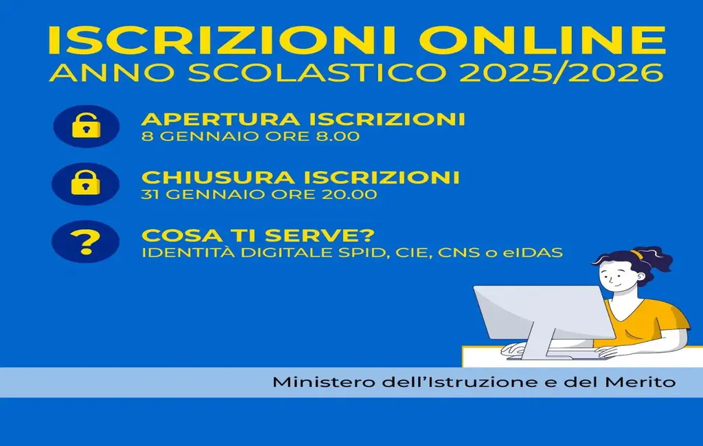 Iscrizioni scuole dell'infanzia e scuole di ogni ordine e grado anno scolastico 2025/2026