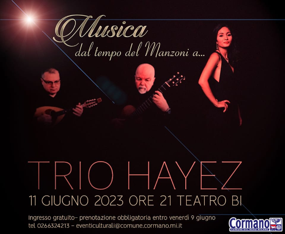 Concerto "Musica - dal tempo del Manzoni a..." domenica 11/6 ore 21 Teatro Bì