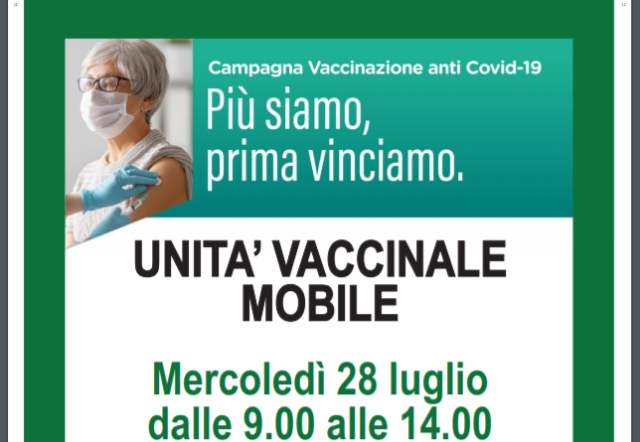 unità vaccinale mobile nuovo orario