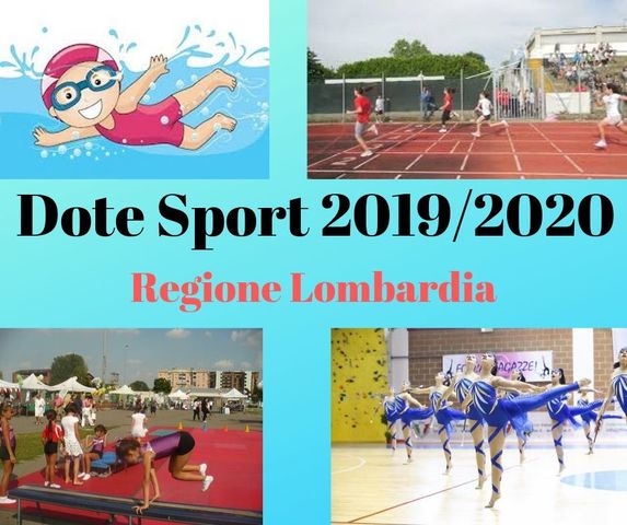 Regione Lombardia propone Dote Sport anche per il 2019/2020