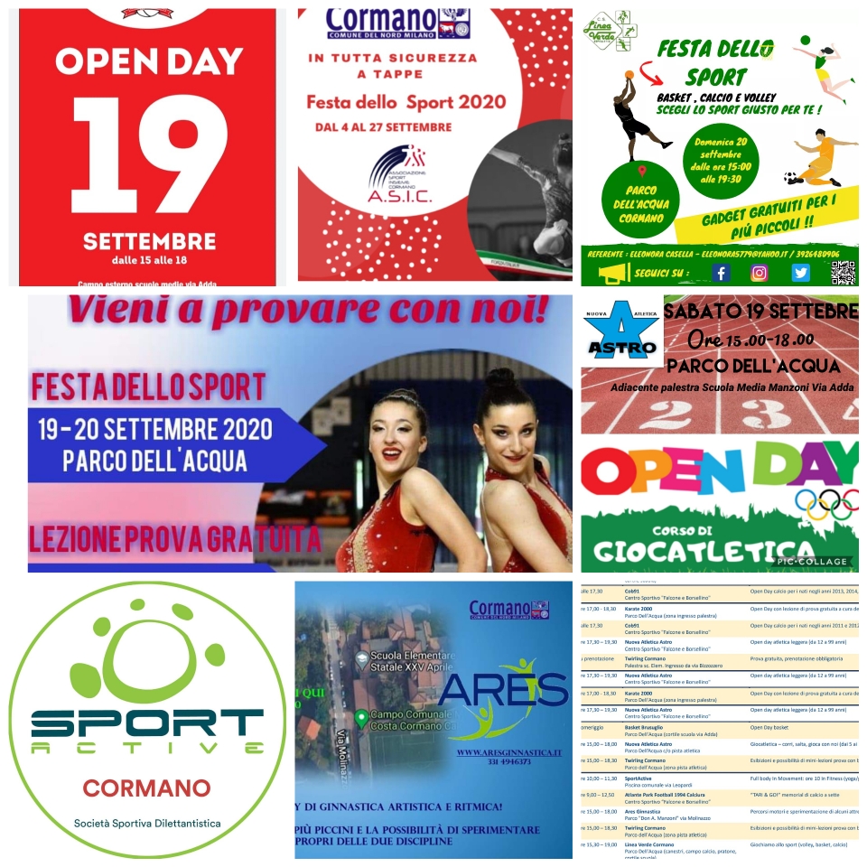 Festa dello Sport sempre più nel vivo: un week end di divertimento nei parchi di Cormano