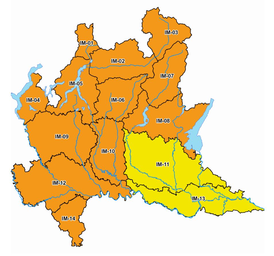 Allerta meteo per rischio idrogeologico e idraulico (Giallo - criticità ordinaria)