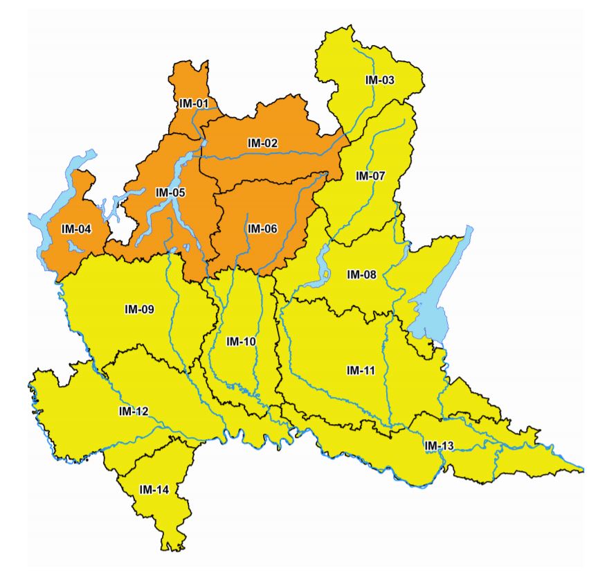 Allerta meteo per rischio idrogeologico e idraulico (Giallo - criticità ordinaria)