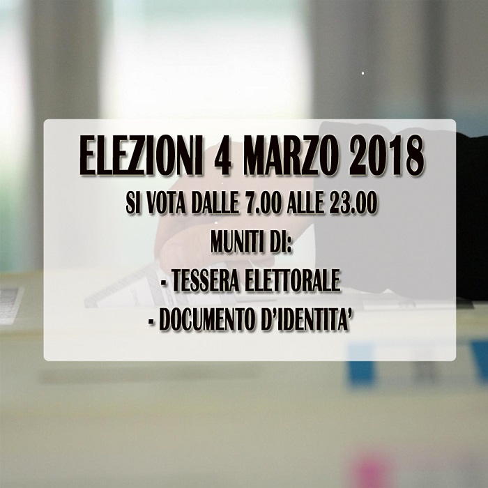 Domenica si vota dalle  7.00 alle 23.00