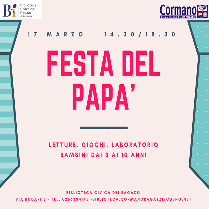 Festa del papà in Biblioteca 