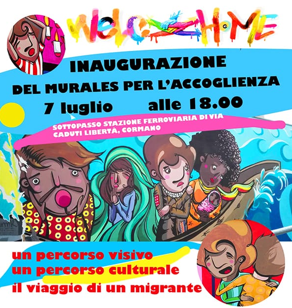 Il murales dell’accoglienza è terminato, sabato 7 luglio l’inaugurazione
