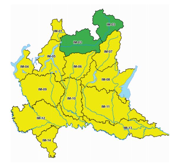 Allerta meteo per rischio idrogeologico, idraulico e vento forte (Giallo - criticità ordinaria)