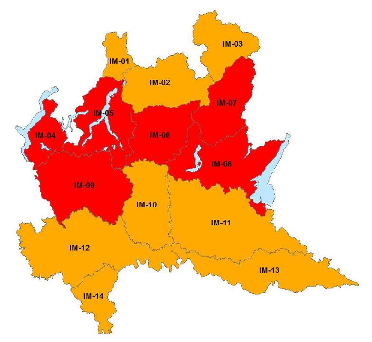 Allerta  meteo in Lombardia