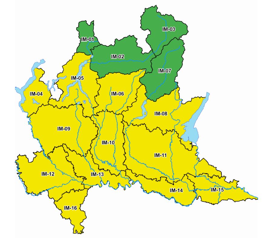 Allerta meteo per rischio temporali forti (Giallo - criticità ordinaria)