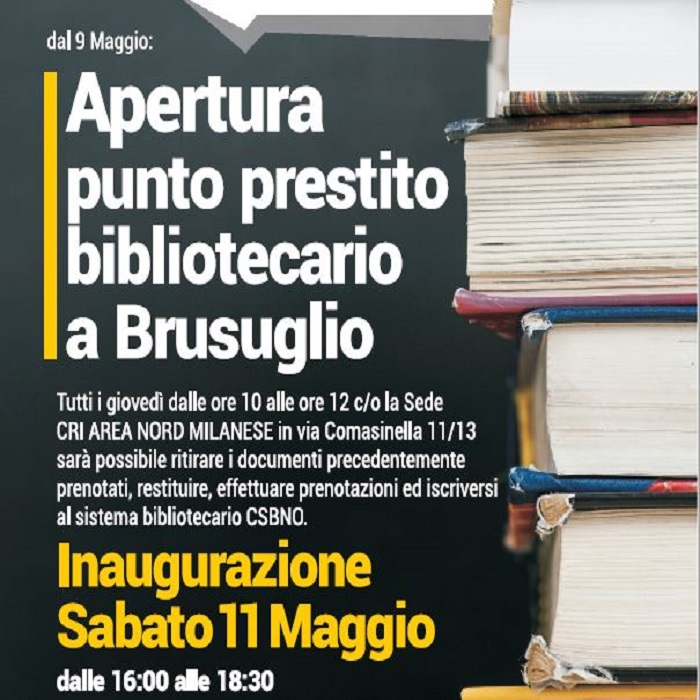 Sabato 11 maggio: laboratori, letture e mostre per festeggiare l'apertura del nuovo punto prestito a Brusuglio 