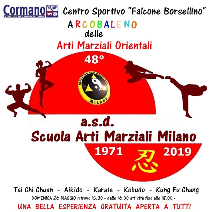 Domenica pomeriggio in via Europa "L’arcobaleno delle Arti Marziali"